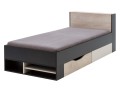 Mercury II  M14 Single bed with drawer and Pull-out panel with shelves