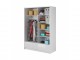 Aron I 154cm - White gloss - Sliding Door Wardrobe with2 drawers 