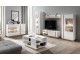 Ares 138 cm - 138.2/90.5/40 cm, Sideboard, White gloss with oak 