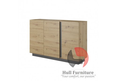 Ares 138 cm - 138.2/90.5/40 cm, Sideboard, oak / grey.