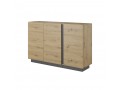 Ares 138 cm - 138.2/90.5/40 cm, Sideboard, Oak + Grey.