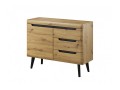 Adele - Sideboard - 107 / 83 / 40 cm, artisan oak + black trim