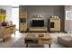 Adele - Tv unit - 160 / 50 / 40 cm, artisan oak + black trim