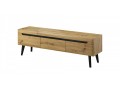 Adele - Tv unit - 160 / 50 / 40 cm, artisan oak + black trim