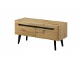 Adele - Tv unit - 107/ 50 / 40 cm, artisan oak + black trim