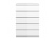 Nina - biała wąska Nina - Chest of 5 Drawers in White High Gloss 	Nina - Chest of 5 Drawers in White High Gloss komoda 5S wysoki