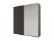 ROSE 200 cm tall wardrobe, graphite-dark grey + mirror 