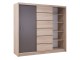 SELENA wardrobe 250cm, sonoma oak + lava