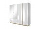 Ares - 4 Door 2 Drawer Mirrored Wardrobe, 220 cm x 202,4 cm x 54 cm