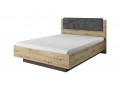 Ares - Kingsize Bed, 164.5 cm x 104.5 cm x 210.5 cm, Oak + Grey