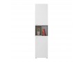 Simba - Bookcase, 45/ 190 / 40 cm - Concrete / White Lux / Oak  