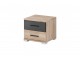 Madison - 2 Drawer Bedside Table - Sand Remo Sand + Black - 40/ 44.5/ 40cm