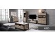 Arlo - Tall Display Unit, Oak Sand Grande / Grey Concrete, 56.2 cm x 194.6 cm x 39.6 cm