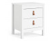 BARCELONA - Bedside Table 2 drawers in White. W 436 x H 541 x D 384 mm, FREE UK DELIVERY 	