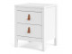 BARCELONA - Bedside Table 2 drawers in White. W 436 x H 541 x D 384 mm, FREE UK DELIVERY 	