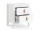 BARCELONA - Bedside Table 2 drawers in White. W 436 x H 541 x D 384 mm, FREE UK DELIVERY 	