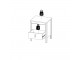 BARCELONA - Bedside Table 2 drawers in White. W 436 x H 541 x D 384 mm, FREE UK DELIVERY 	