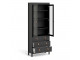 BARCELONA - unit 2 doors w/glass + 3 drawers in Black. W 778.5 x H 1990 x D 325 mm, FREE UK DELIVERY