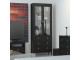 BARCELONA - unit 2 doors w/glass + 3 drawers in Black. W 778.5 x H 1990 x D 325 mm, FREE UK DELIVERY