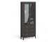 BARCELONA - unit 2 doors w/glass + 3 drawers in Black. W 778.5 x H 1990 x D 325 mm, FREE UK DELIVERY