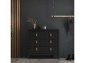 BARCELONA - Chest 3 drawers in Black. W 821 x H 797 x D 384 mm, FREE UK DELIVERY