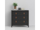 BARCELONA - Chest 3 drawers in Black. W 821 x H 797 x D 384 mm, FREE UK DELIVERY