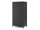 BARCELONA - Wardrobe with 2 doors in Black. W 1021 x H 1990 x D 584 mm, FREE UK DELIVERY