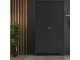 BARCELONA - Wardrobe with 2 doors in Black. W 1021 x H 1990 x D 584 mm, FREE UK DELIVERY