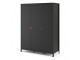 BARCELONA - Wardrobe with 3 doors in Black. W 1498 x H 1990 x D 584 mm, FREE UK DELIVERY