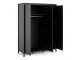 BARCELONA - Wardrobe with 3 doors in Black. W 1498 x H 1990 x D 584 mm, FREE UK DELIVERY