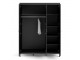 BARCELONA - Wardrobe with 3 doors in Black. W 1498 x H 1990 x D 584 mm, FREE UK DELIVERY