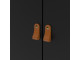 BARCELONA - Wardrobe with 3 doors in Black. W 1498 x H 1990 x D 584 mm, FREE UK DELIVERY