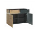 LUCI - Luci 2 door 2 drawer cabinet (including LED lighting) in Platinum and Oak. W 1204 x H 901 x D 400 mm, FREE UK DELIVERY 