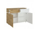 LUCI - Luci 2 door 2 drawer cabinet (including LED lighting) in Platinum and Oak. W 1204 x H 901 x D 400 mm, FREE UK DELIVERY 