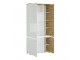 LUCI - 4 door tall display cabinet LH (including LED lighting) in in White and Oak. W 904 x H 1990 x D 400 mm, FREE UK DELIVERY 