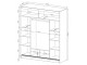 VICTORIA II 250cm-White - Sliding door wardrobe with mirror