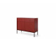 Molly Sideboard Burgundy Colour 104cm wide Black Metal Stand