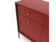 Molly Sideboard Burgundy Colour 104cm wide Black Metal Stand