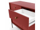 Molly Sideboard Burgundy Colour 104cm wide Black Metal Stand