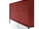 Molly Sideboard Burgundy Colour 154cm wide Black Metal Stand