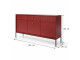 Molly Sideboard Burgundy Colour 154cm wide Black Metal Stand