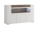 Toronto 3 Door Sideboard with open shelving Size W 1400 x H 845 x D 422mm