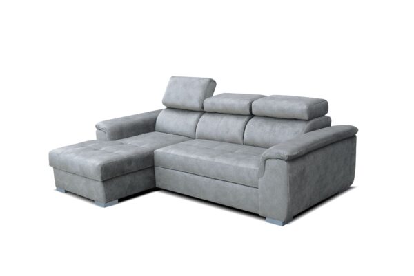 Silver corner sofa bed