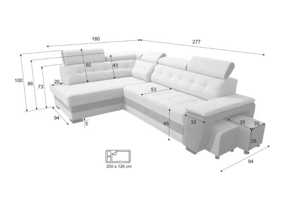 Grand Corner Sofa Bed