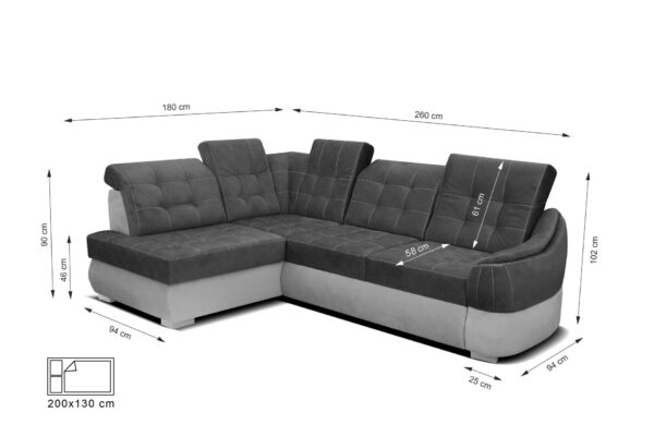 Aston Corner Sofa Bed