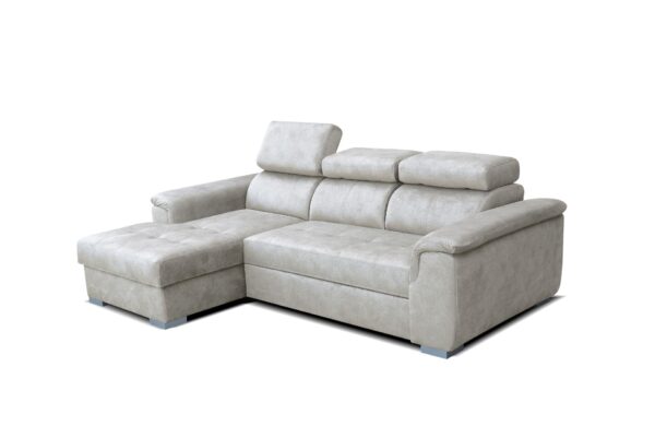 Silver corner sofa bed